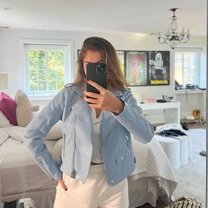 BLANKNYC light blue leather jacket